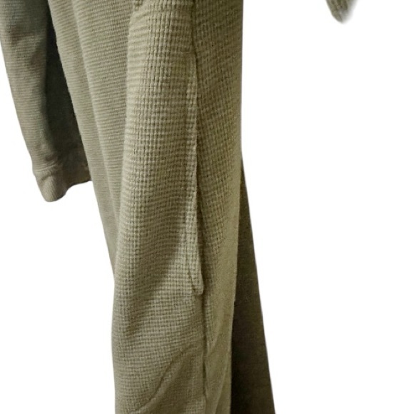 Duluth Trading Company Green Burly Thermal Waffle Knit Shirt Dress - Size Large - Picture 5 of 9